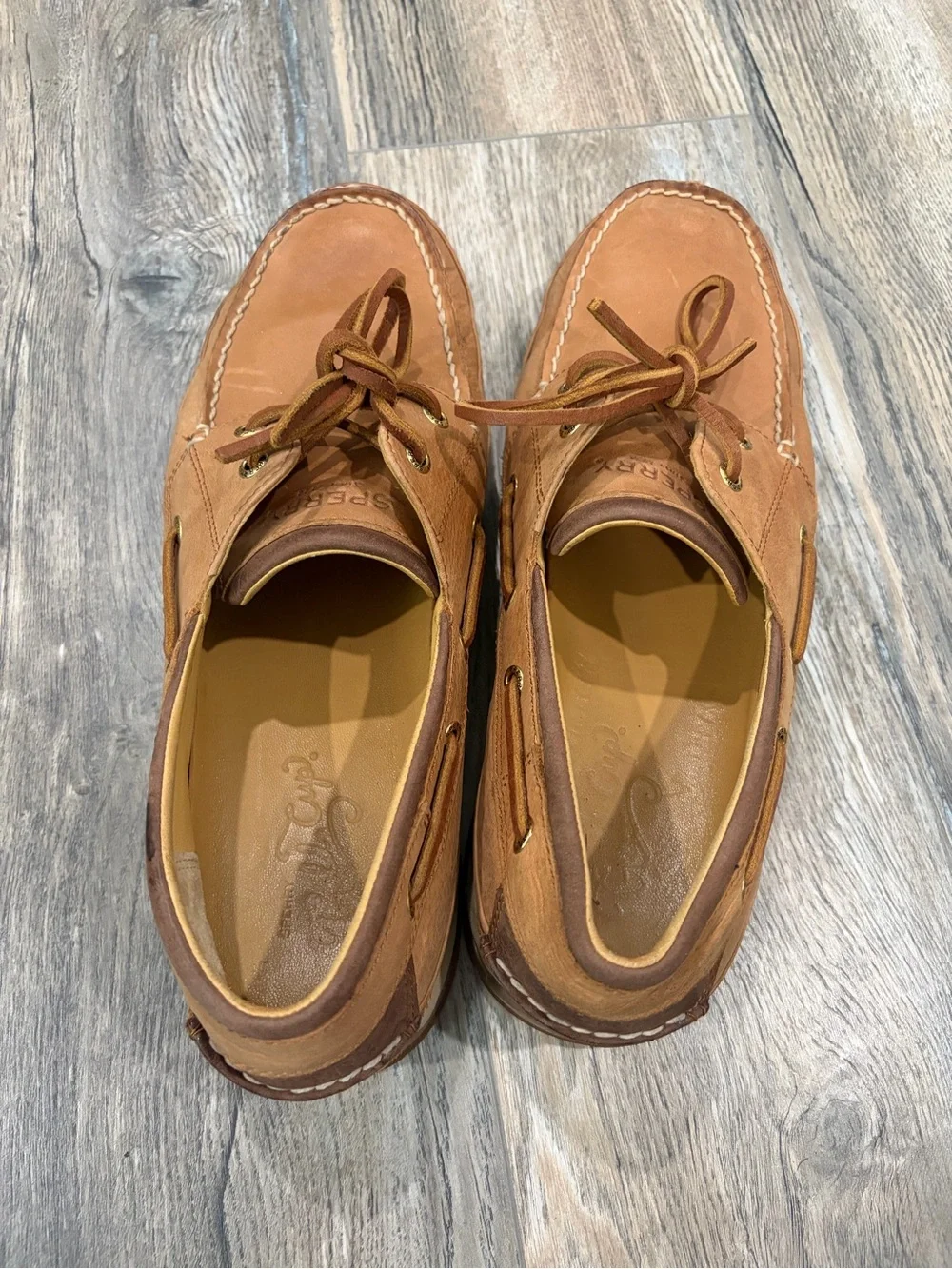 Sperry Men’s Boat Shoes in Tan/Brown Leather